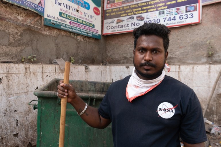Sayaba Kunchikorwe has been reporting to work daily as the work he does comes under the essential services exempted from the country-wide lockdown called by Prime Minister Narendra Modi [Shone Sathees