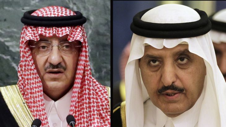 Mohammed bin Nayef and Prince Ahmed bin Abdulaziz [AP Photo]