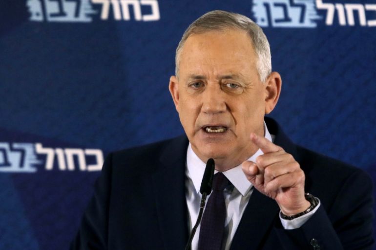 Blue and White party leader Benny Gantz delivers a statement in Tel Aviv, Israel. Israel''s President Reuven Rivlin on Sunday, March 15 said he has decided to give Gantz the first opportunity to form a