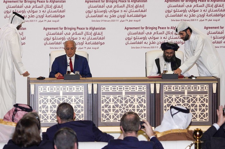 The peace agreement was signed in Qatar''s capital, Doha [Sorin Furcoi/Al Jazeera]