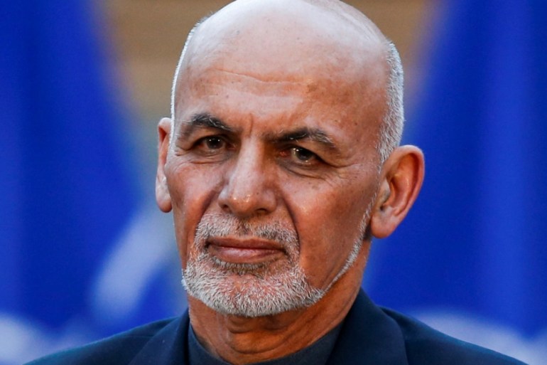 Afghanistan''s President Ashraf Ghani, looks on during a joint news conference with U.S. Defense Secretary Mark Esper and NATO Secretary General Jens Stoltenberg, in Kabul, Afghanistan February 29, 202