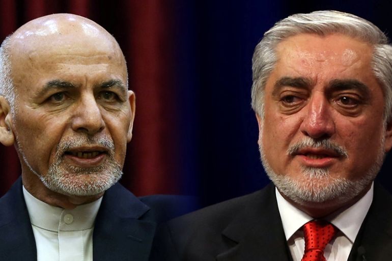 Abdullah Abdullah and Ashraf Ghani composite [File: Omar Sobhani/Reuters]
