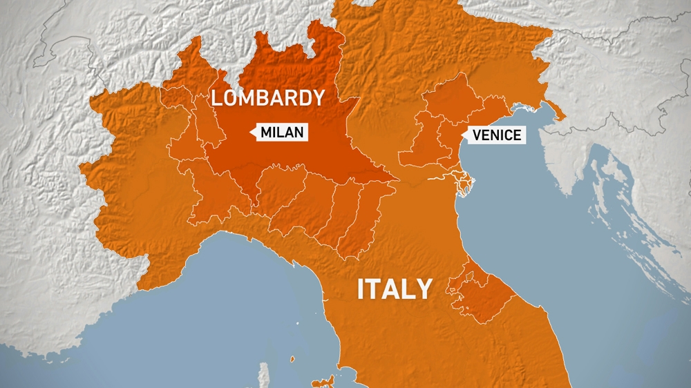 Italy map/coronavirus