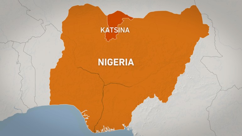 Map of Nigeria showing Katsina state