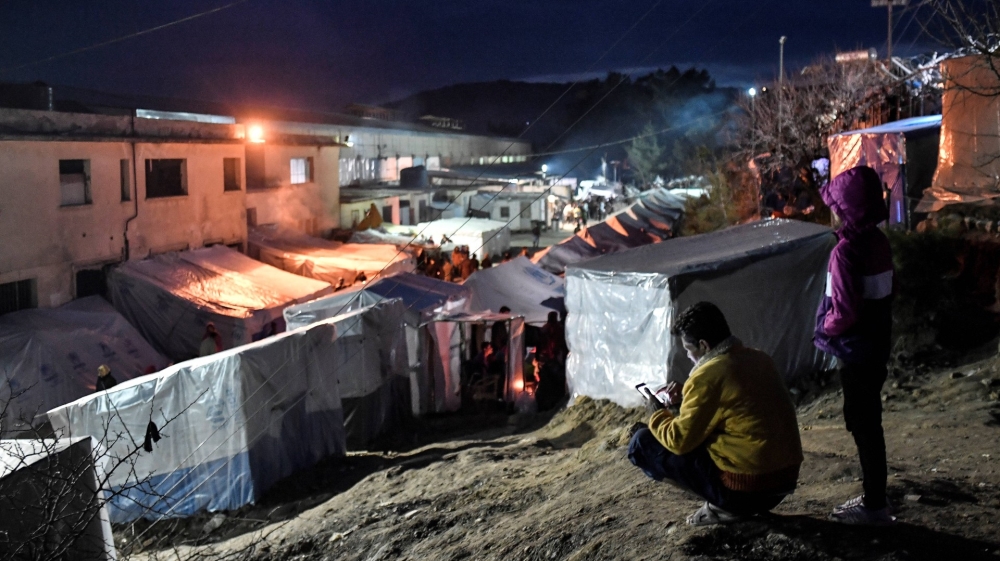 Greece island migrant camp 