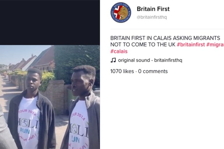 Britain First [Screengrab/TikTok]