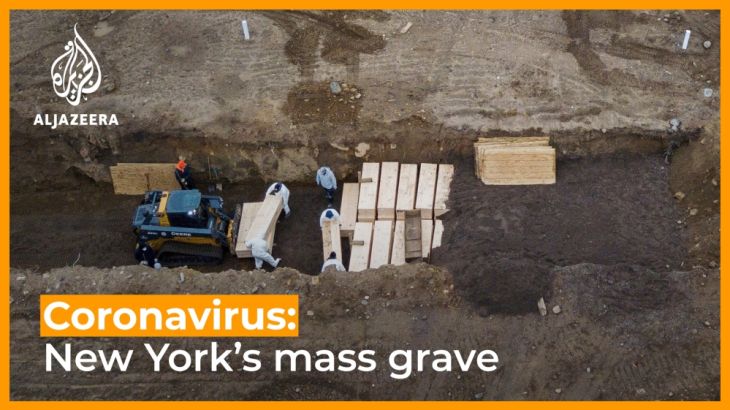 Dozens buried in New York mass grave as coronavirus deaths surge