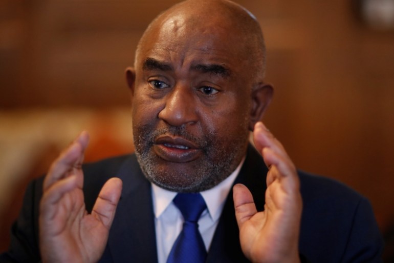 Comoros'' President Azali Assoumani during an interview with Reuters in Paris