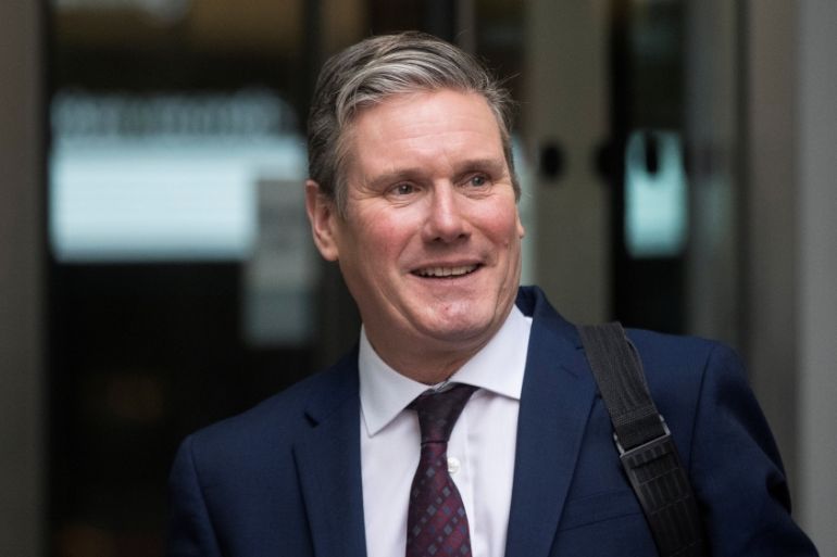Britain''s opposition Labour Party Shadow Brexit Secretary Starmer leaves BBC HQ in London