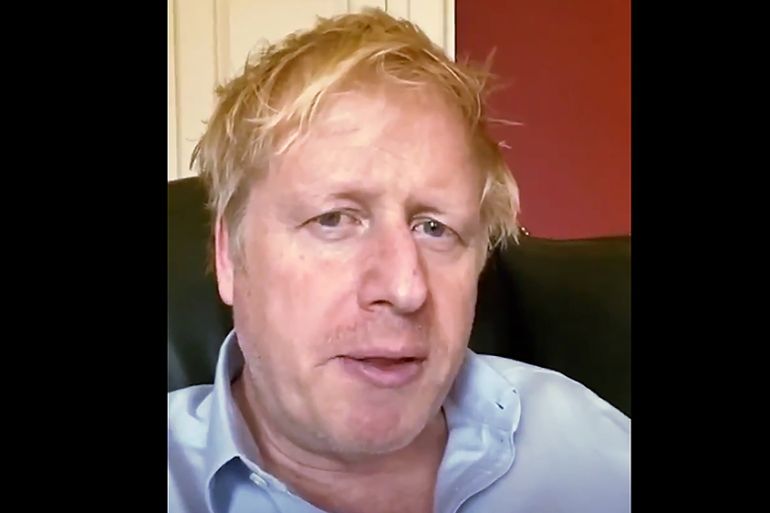A still image from footage released by 10 Downing Street, the office of the British prime minister, on April 3, 2020 shows Britain''s Prime Minister Boris Johnson in 10 Downing Street central London gi