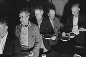 Unemployed men at Volunteers of America Soup Kitchen, Washington, 1936 [REUTERS/Franklin D. Roosevelt Presidential Library and Museum/National Archives and Records Administration/Handout]
