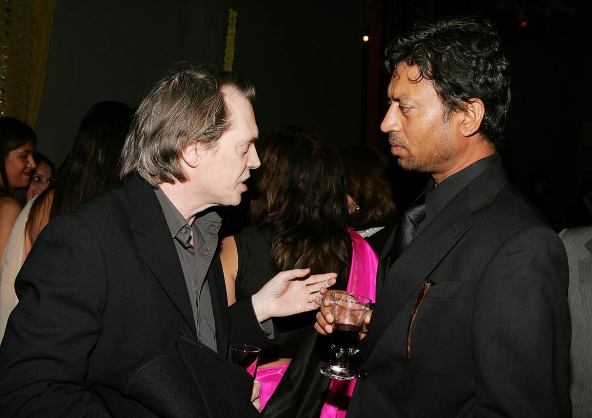 NEW YORK - MARCH 6: Actors Steve Buscemi (L) and Irfan Khan attend the Fox Searchlight Pictures The Namesake premiere after party at Stephen Weiss Studios March06, 2007 in New York City. (Photo by E