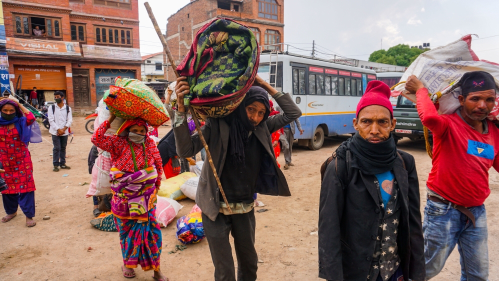 Daily life affected by the coronavirus in Nepal