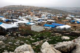 Makeshift shelters of internally displaced Syrians are seen from a hill top as part of an IDP camp located in Sarmada, Idlib province, Syria February 28, 2020. REUTERS/Umit Bektas