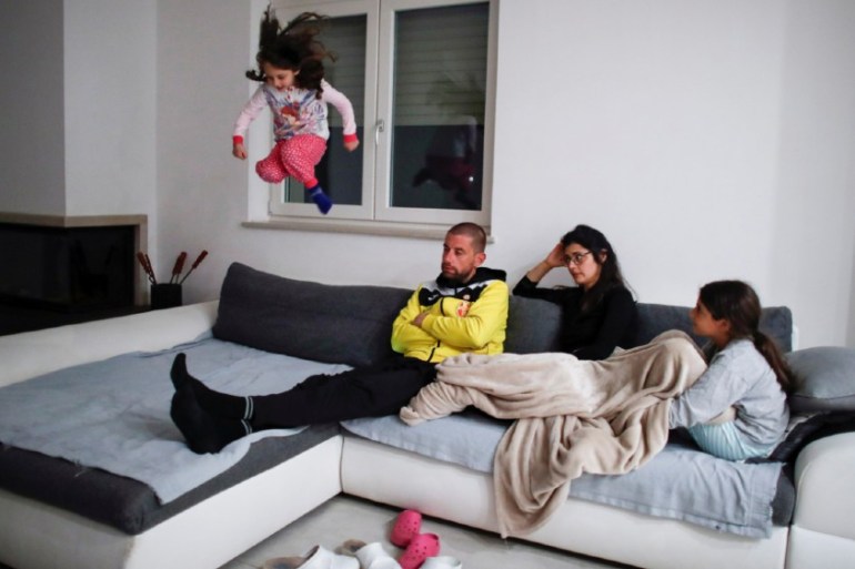 Italian family in lockdown - reuters