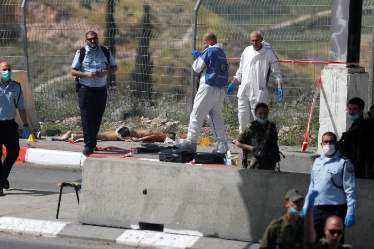Scene of stabbing and ramming attack in the Israeli-occupied West Bank