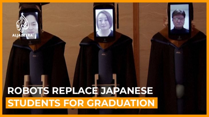 Robots replace Japanese students for graduation