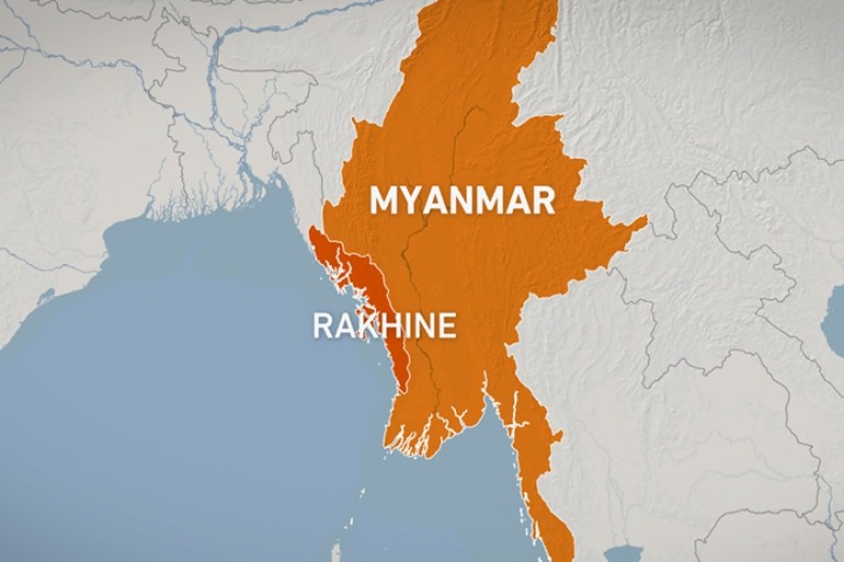 Rakhine State, Myanmar map