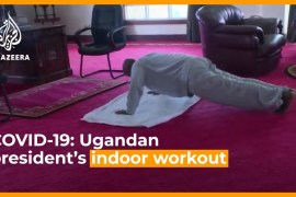 Ugandan president makes indoor workout video amid lockdown