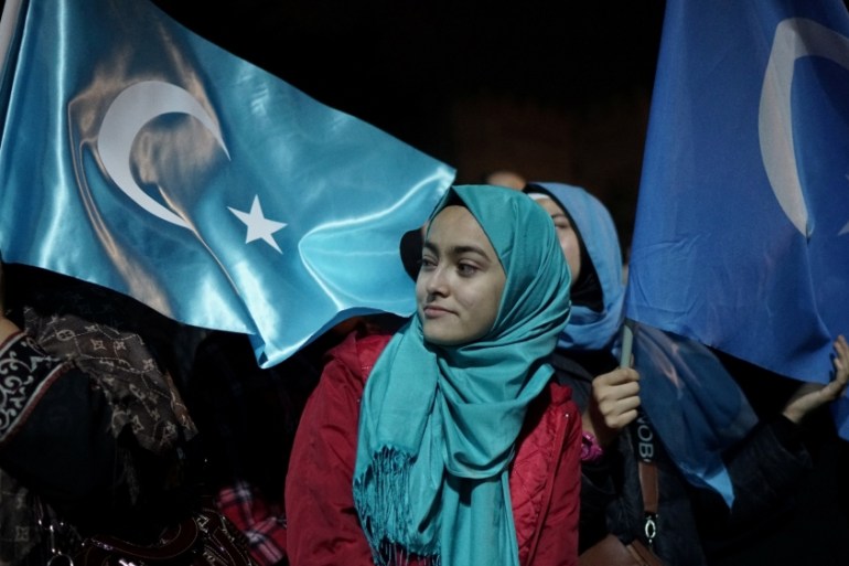 Protesters march in support of China''s Uighurs