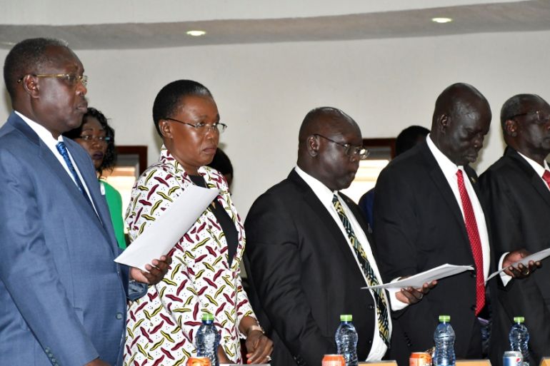 South Sudan''s newly appointed Ministers attend their swearing-in ceremony in Juba