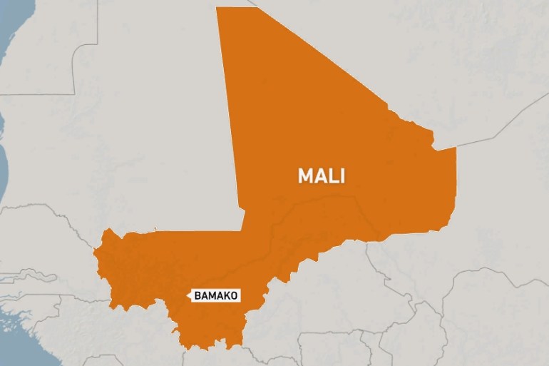 Mali map showing Bamako