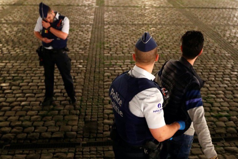 Police lockdown belgium Reuters