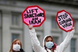 Iran sanctions protest Washington DC Reuters