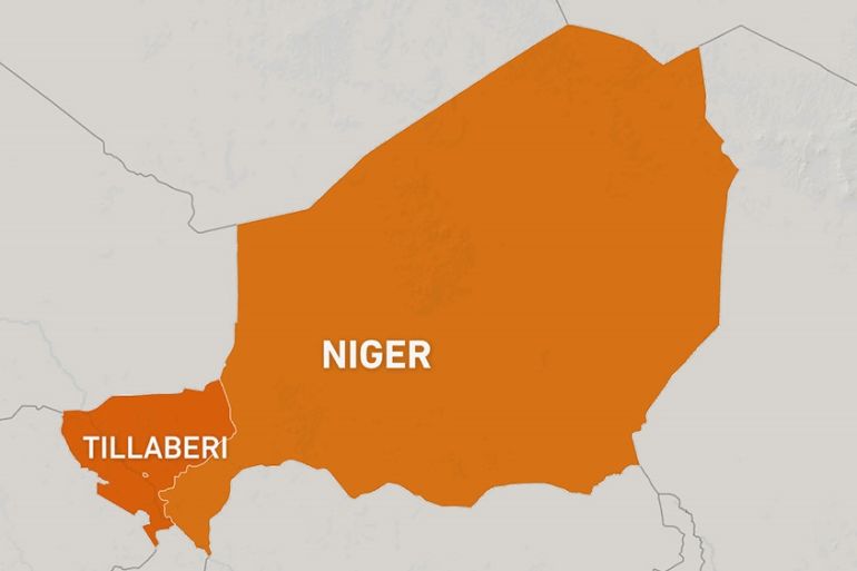 Map of Tillaberi region western Niger