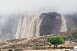 After two days of rain in southern Oman, the waterfalls around Salalah roar again