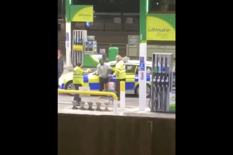 UK police taser man in front of his child