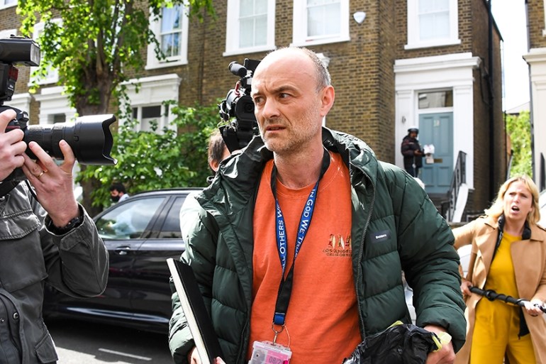 Britain''s Prime Minister Boris Johnson''s senior aid Dominic Cummings leaves his home, in London, Sunday, May 24, 2020. The British government faced accusations of hypocrisy on Saturday after the revel