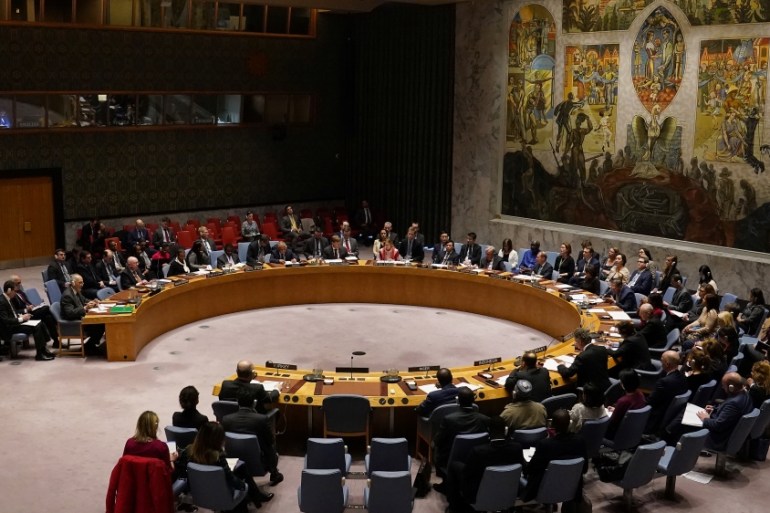 UN Security Council meets about situation in Syria at UN Headquarters in New York City
