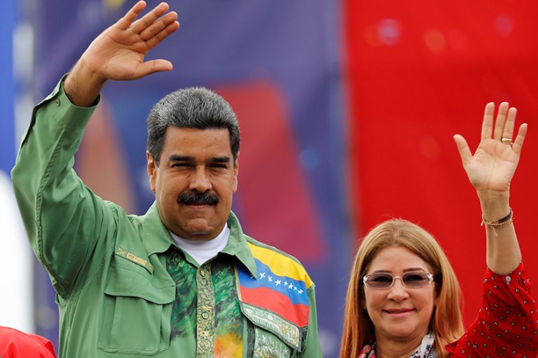 Venezuela President Maduro and First Lady Cilia Flores