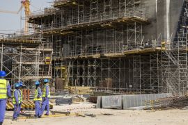 migrant labour workers qatar 2022 world cup lusail football stadium