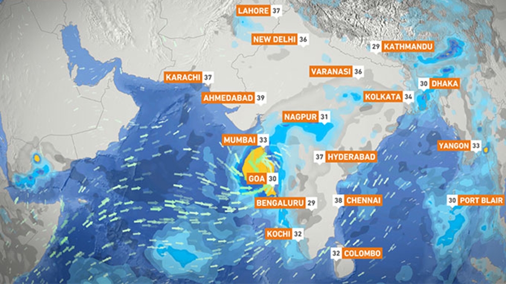 Cyclone Nisarga map
