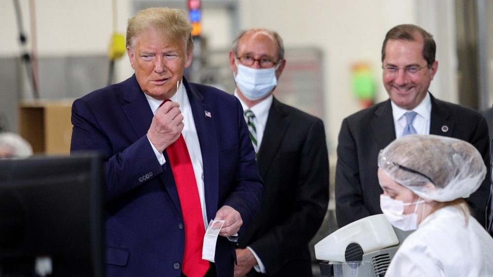 Trump Maine masks covid tests