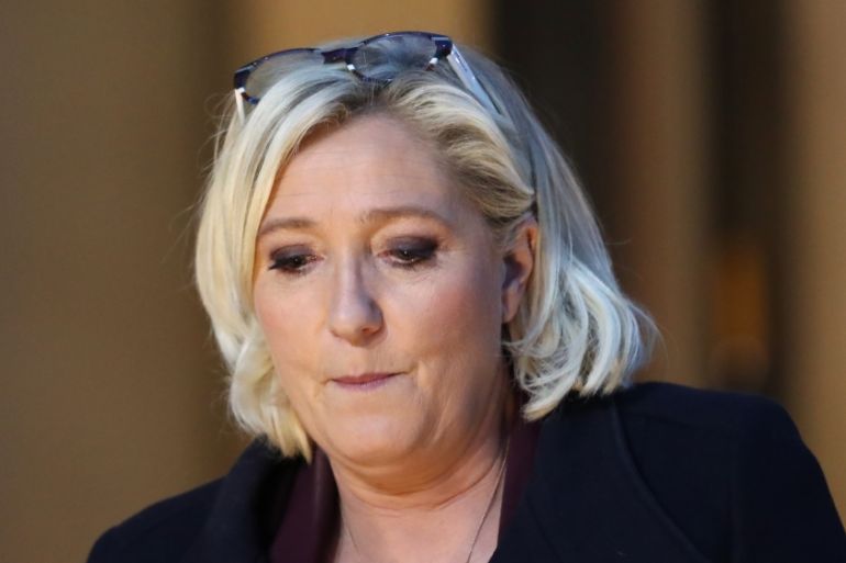 Marine Le Pen at the Elysee Palace