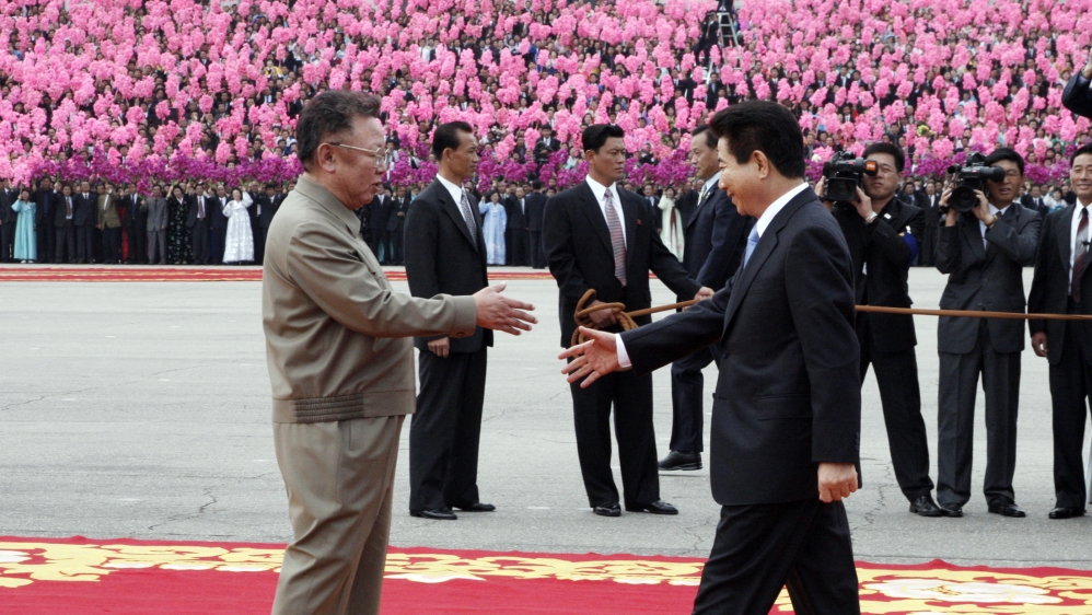 South Korea's president arrived in Pyongyang 2007