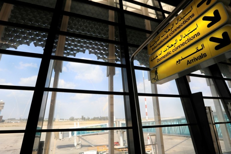 A view of Baghdad international Airport, after Iraq has suspended flights at its domestic airports as the coronavirus spreads, in Baghdad