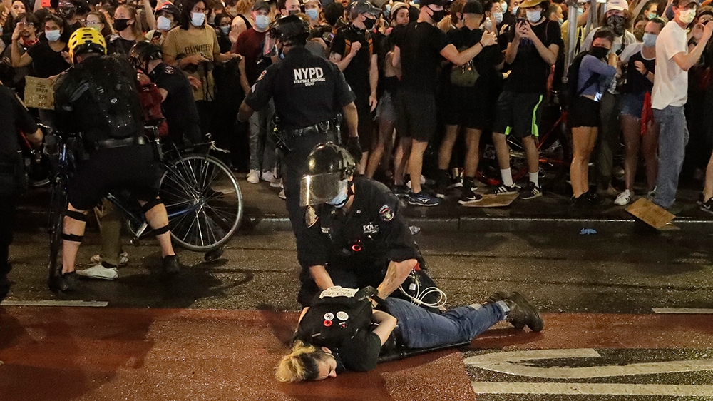 Arrests at widespread US protests blog entry 