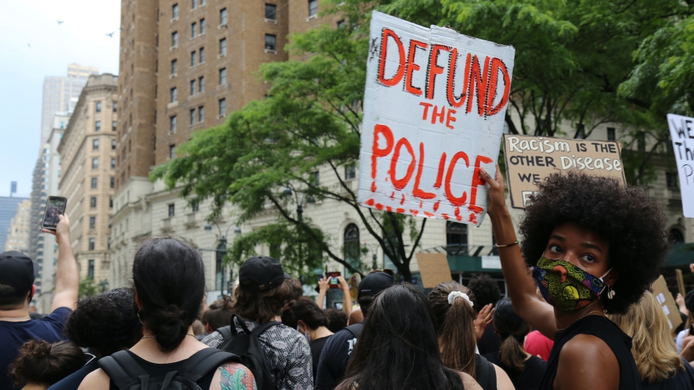 Defund the police AP photo