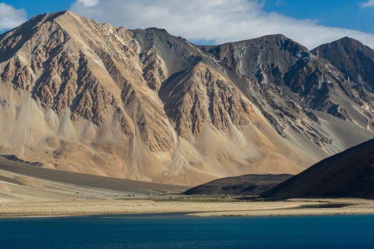 The mountain surrounding Pangong Lake in Ladakh, India, 22 June 2019 [File:Sorin Furcoi/Al Jazeera]