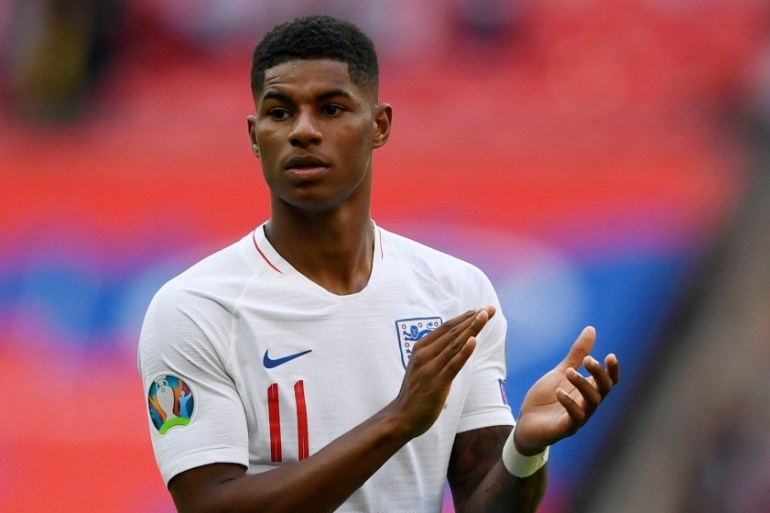 Group A - England v Bulgaria - Wembley Stadium, London, Britain - September 7, 2019 England''s Marcus Rashford applauds the fans after the match Action Images via Reuters/Tony O''Brien/File Photo
