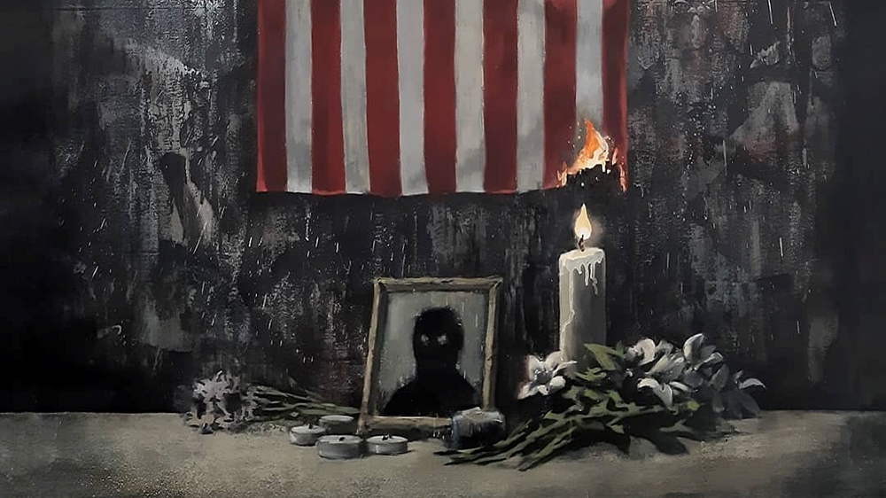 An artwork by Banksy is seen in this image obtained from his Instagram account on June 6, 2020. Instagram/@banksy via REUTERS  THIS IMAGE HAS BEEN SUPPLIED BY A THIRD PARTY. MANDATORY CREDIT. NO RESAL