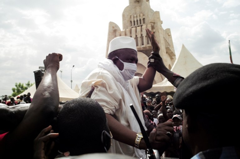 Mass protest to demand the resignation of the Mali''s President Ibrahim Boubacar Keita in Bamako