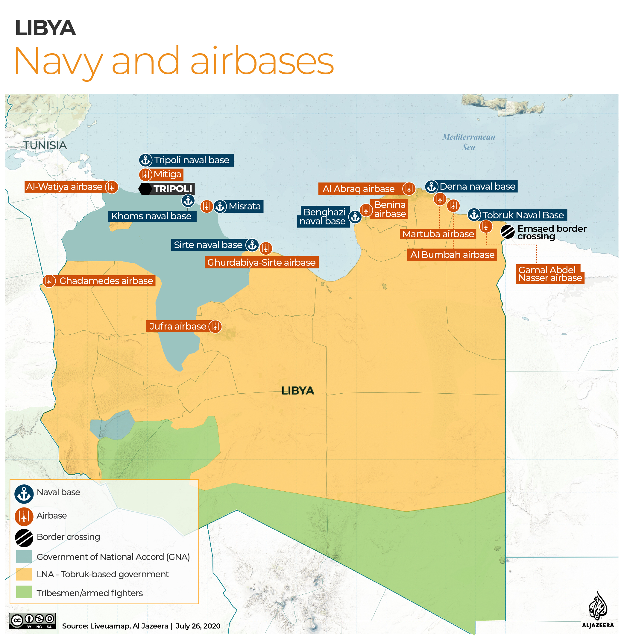 INTERACTIVE: Libya naval and airbases - July 27, 2020