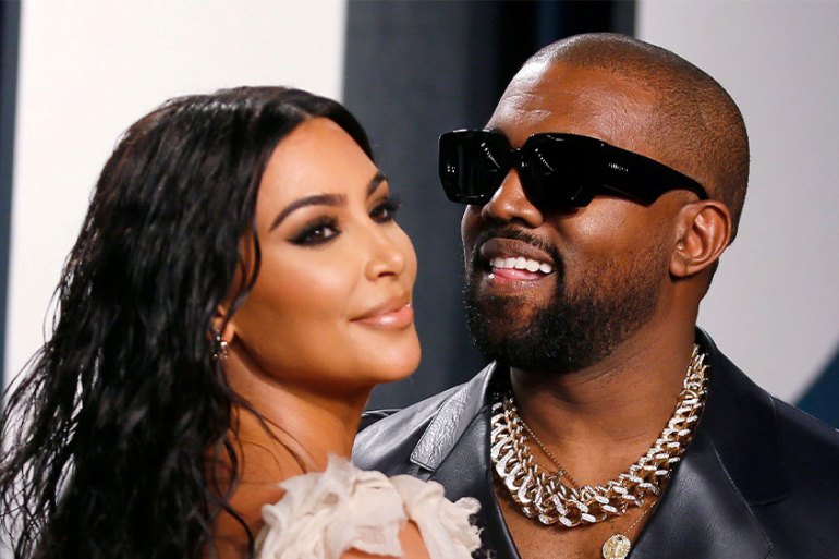 Kanye West and Kim Kardashian-West