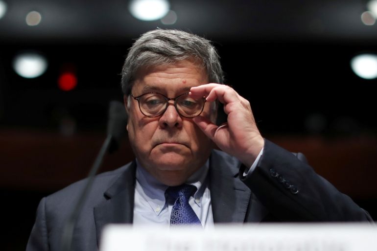 U.S. Attorney General William Barr testifies before the House Judiciary Committee in the Congressional Auditorium at the U.S. Capitol Visitors Center, in Washington, U.S., July 28, 2020. Chip Somodevi