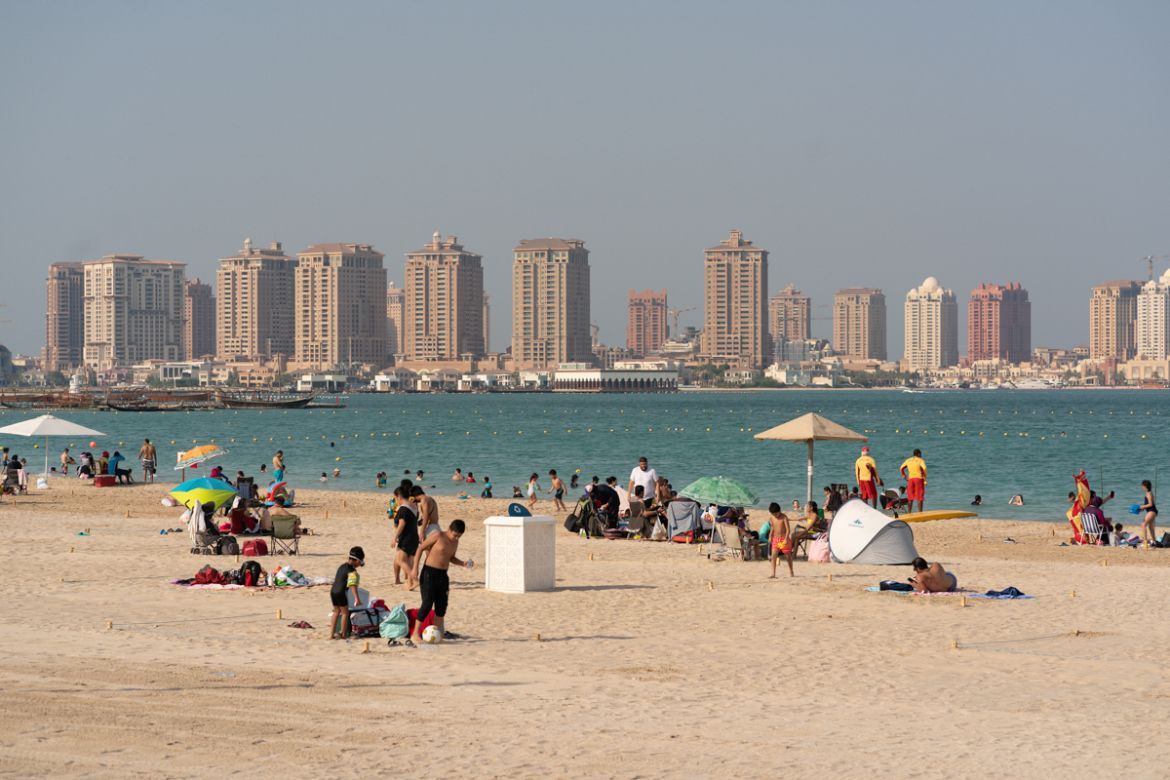 Katara beach after Qatar eased some of the restrictions to contain the spread of the coronavirus [Sorin Furcoi/Al Jazeera]
